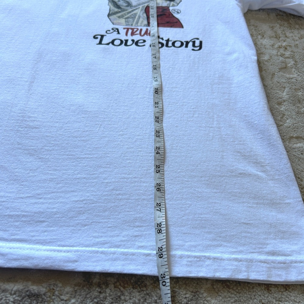 Fly Supply Mens White A True‎ Love Story Graphic Tee - Size XL - Picture 3 of 7